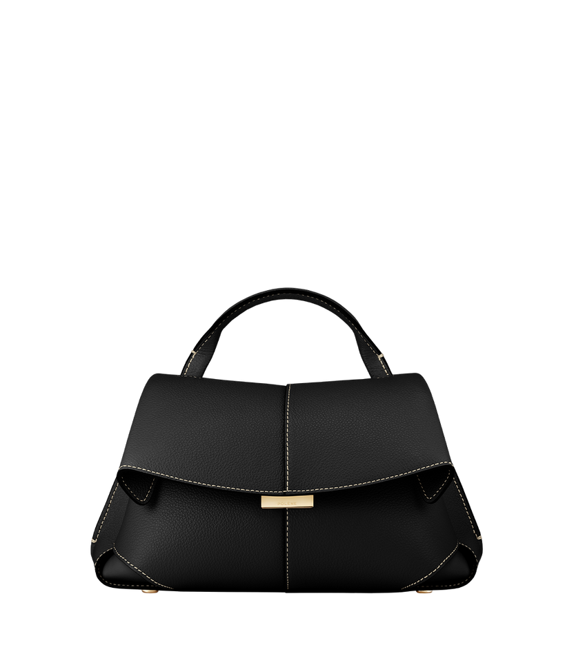 Mokki Mini - Noir Coutures Ecrues Grainé